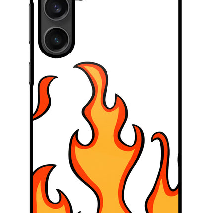 Fired Up – White Samsung S23 Glass Case