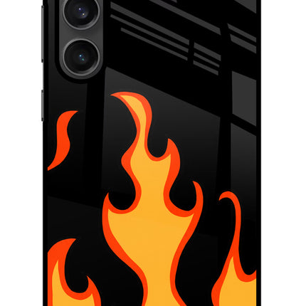 Fired Up – Black Samsung S23 Glass Case