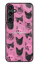 Pink Cats Samsung S23 Glass Case