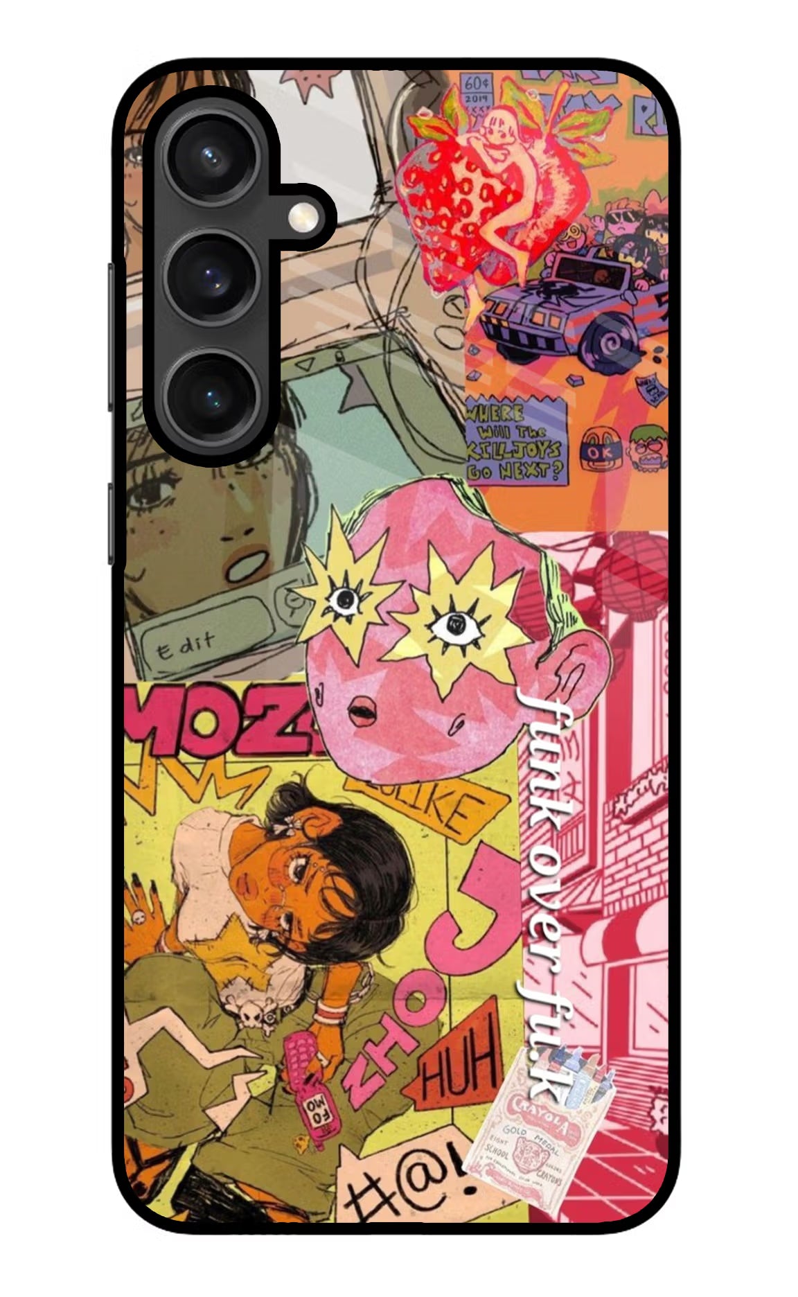 Funkover Samsung S23 Glass Case Back Cover by Casekaro