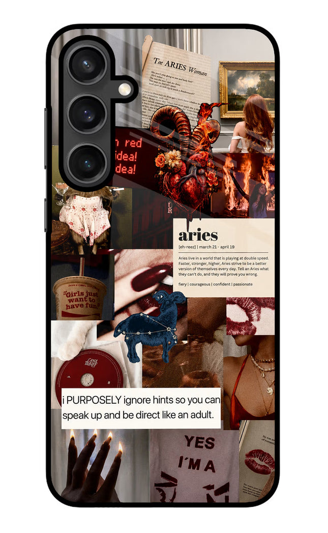 Zodiac Aries Samsung S23 Glass Case