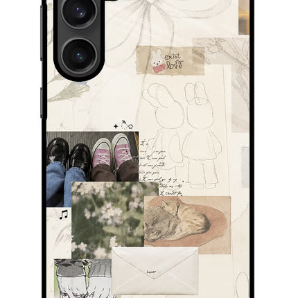 Soft Aesthetic Samsung S23 Glass Case