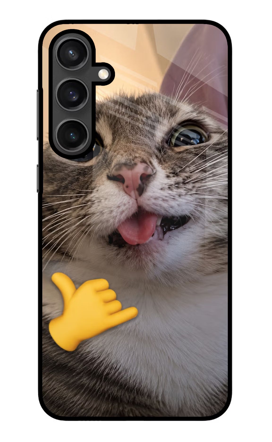 Silly Cat Call Samsung S23 Glass Case