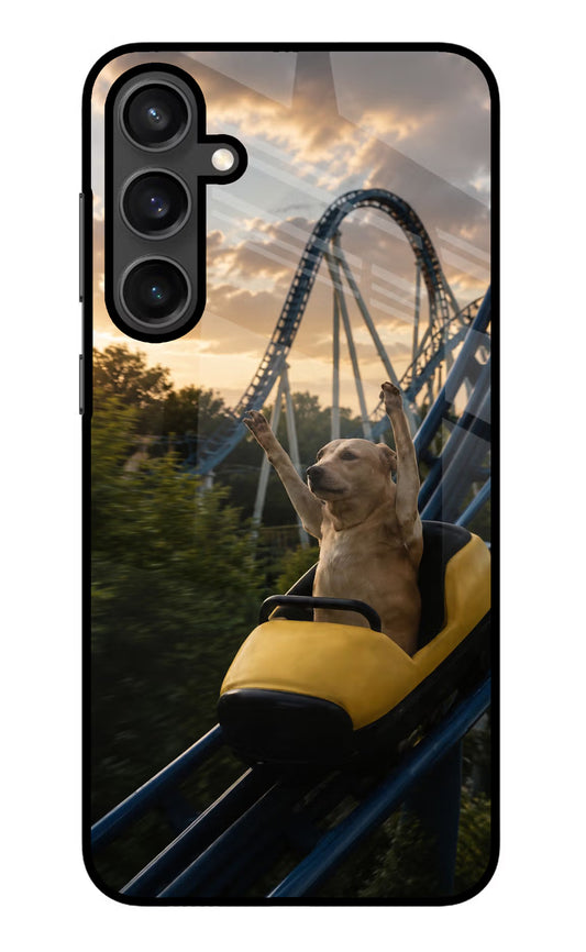 Rollercoaster Dog Samsung S23 Glass Case