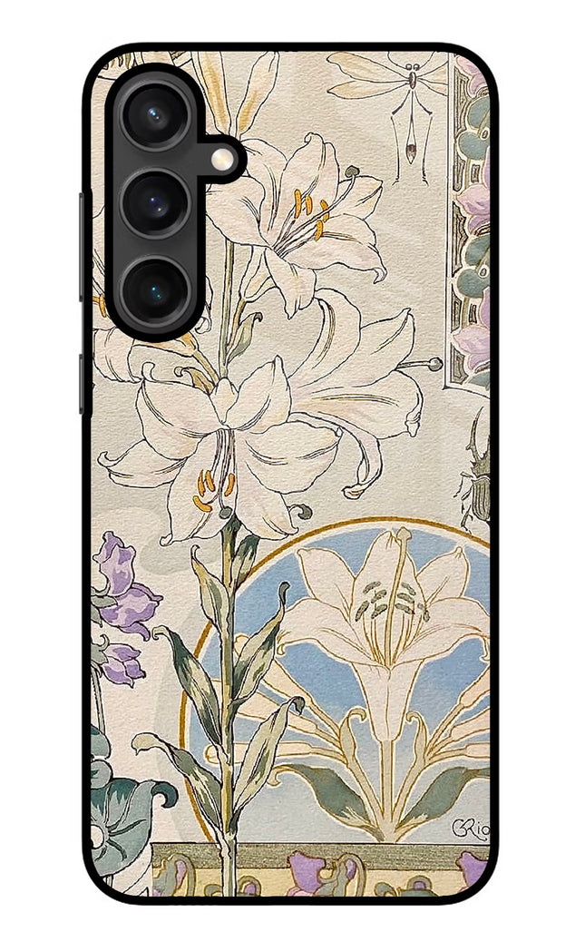 White Lily Samsung S23 Glass Case