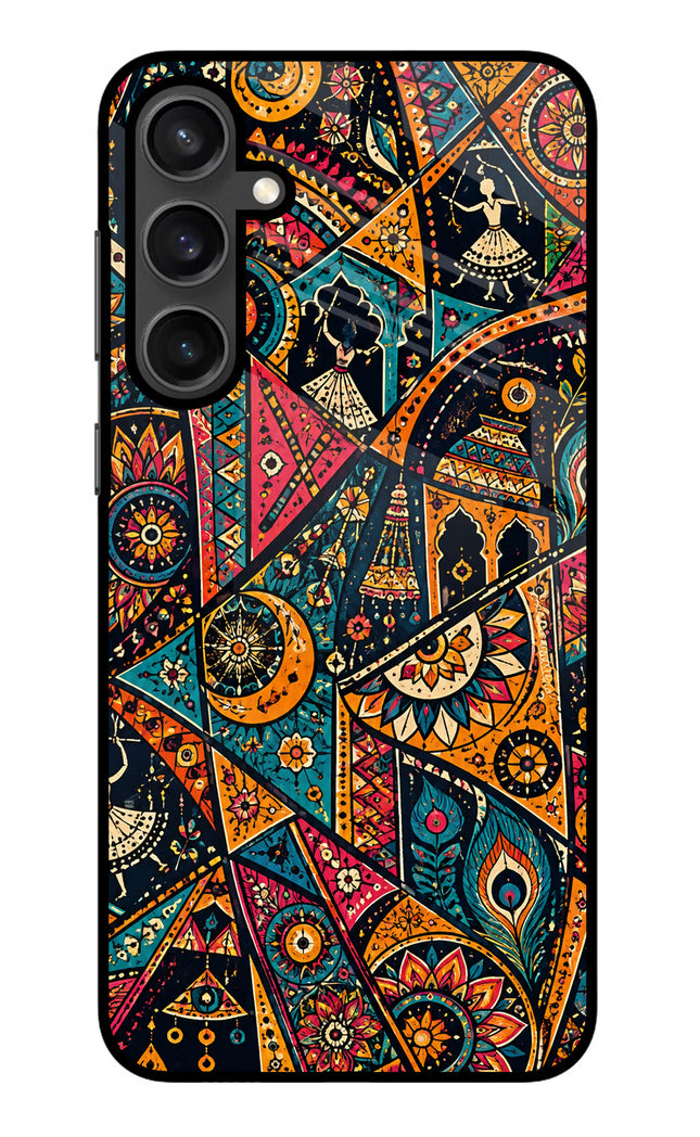 Folk Print Samsung S23 Glass Case