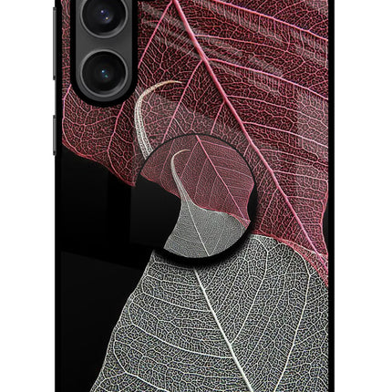 Leaf Pattern Samsung S23 Glass Case