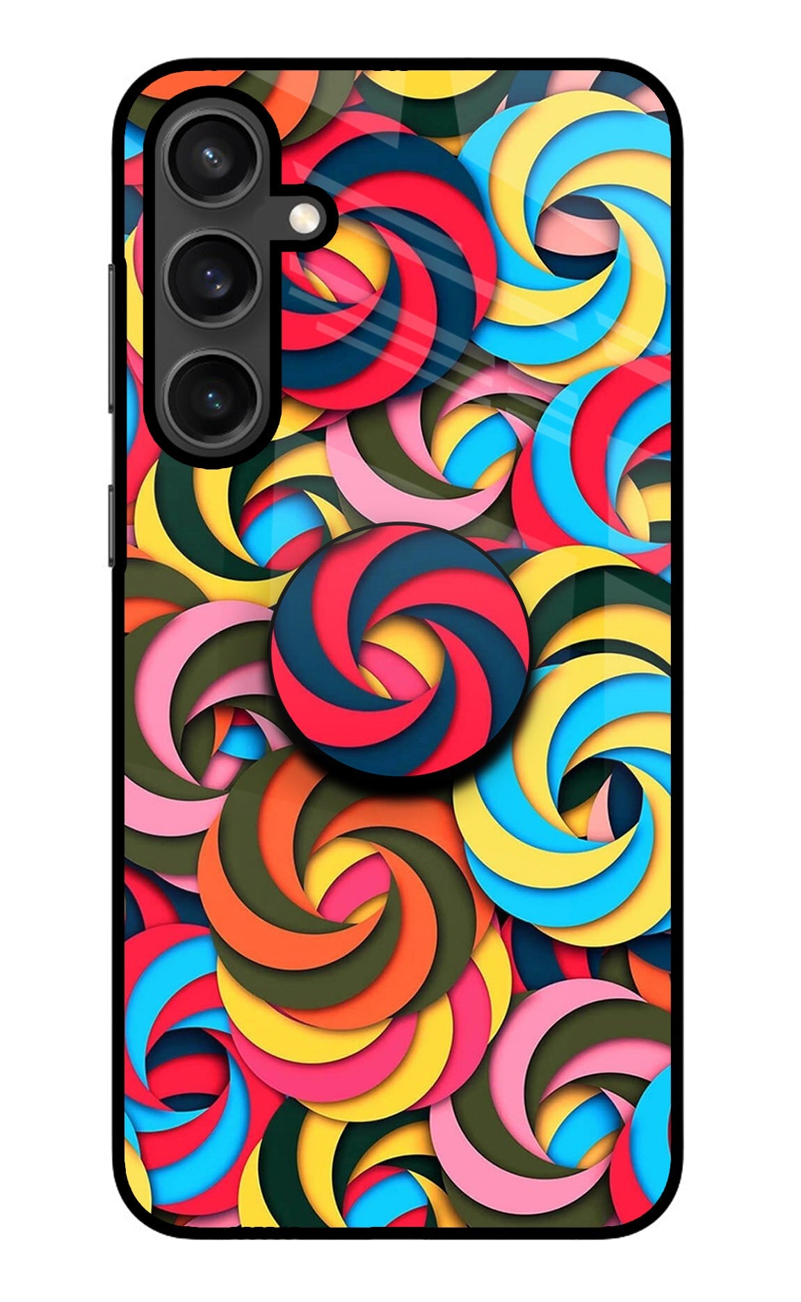 Spiral Pattern Samsung S23 Glass Case