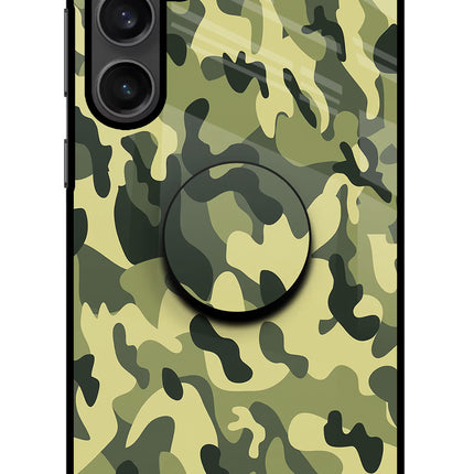 Camouflage Samsung S23 Glass Case