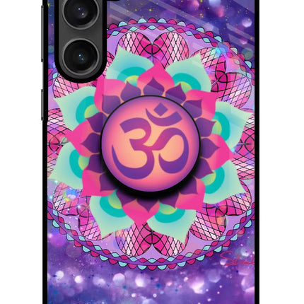 Om Purple Samsung S23 Glass Case
