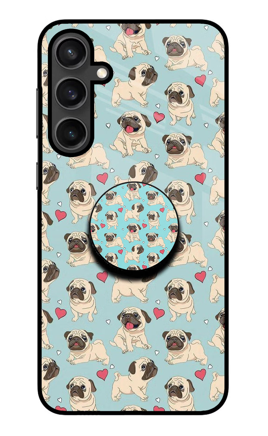 Pug Dog Samsung S23 Pop Case, Metal case
