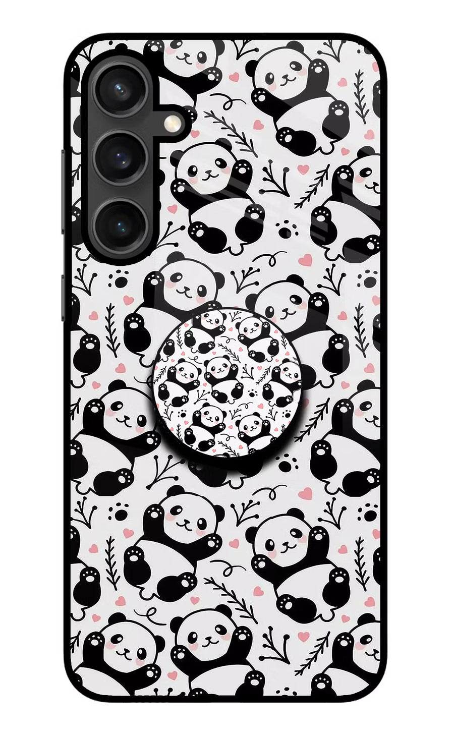 Cute Panda Samsung S23 Pop Case, Metal case
