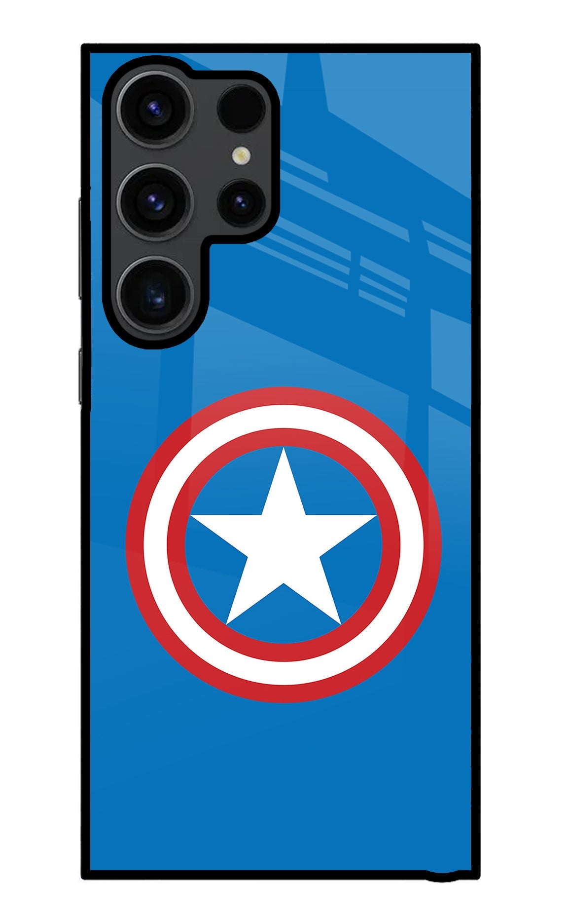 Captain America Logo Samsung S23 Ultra Glass Case