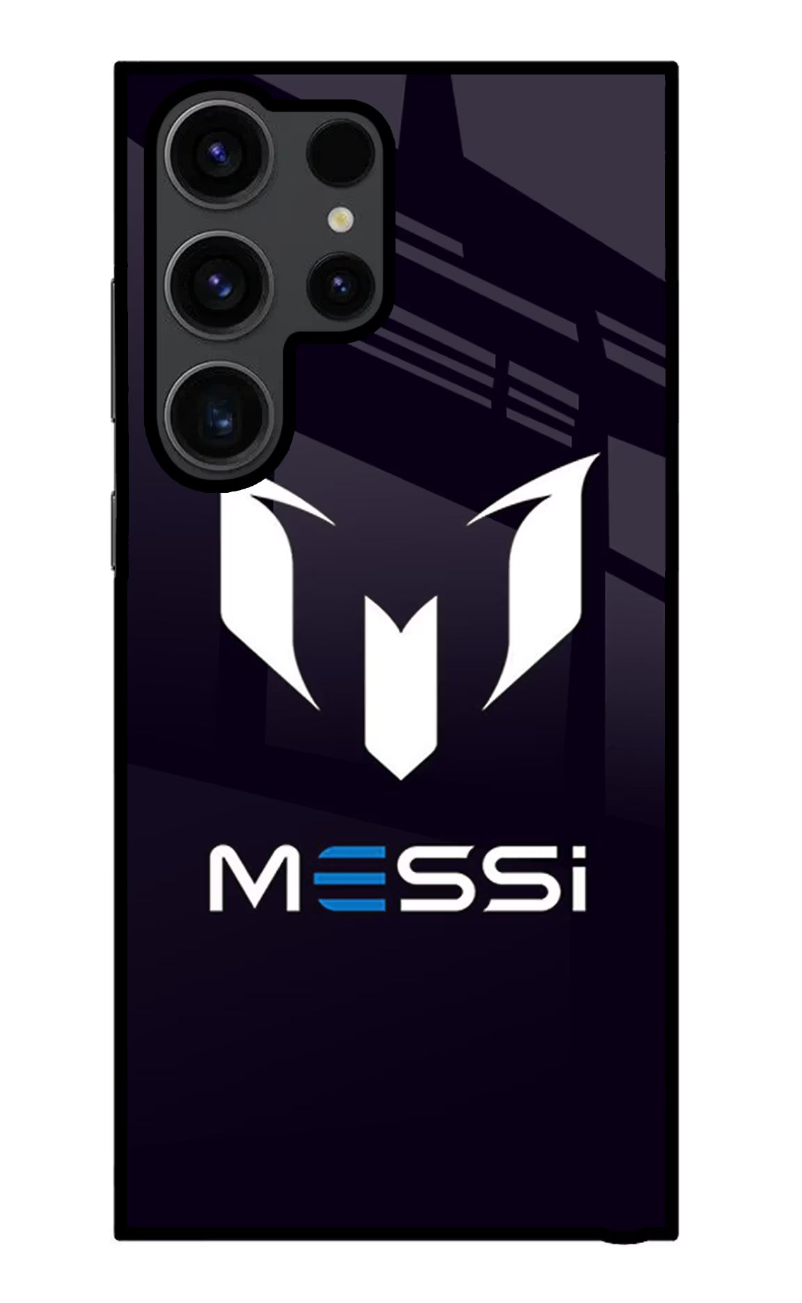 Messi Logo Samsung S23 Ultra Glass Case Back Cover by Casekaro