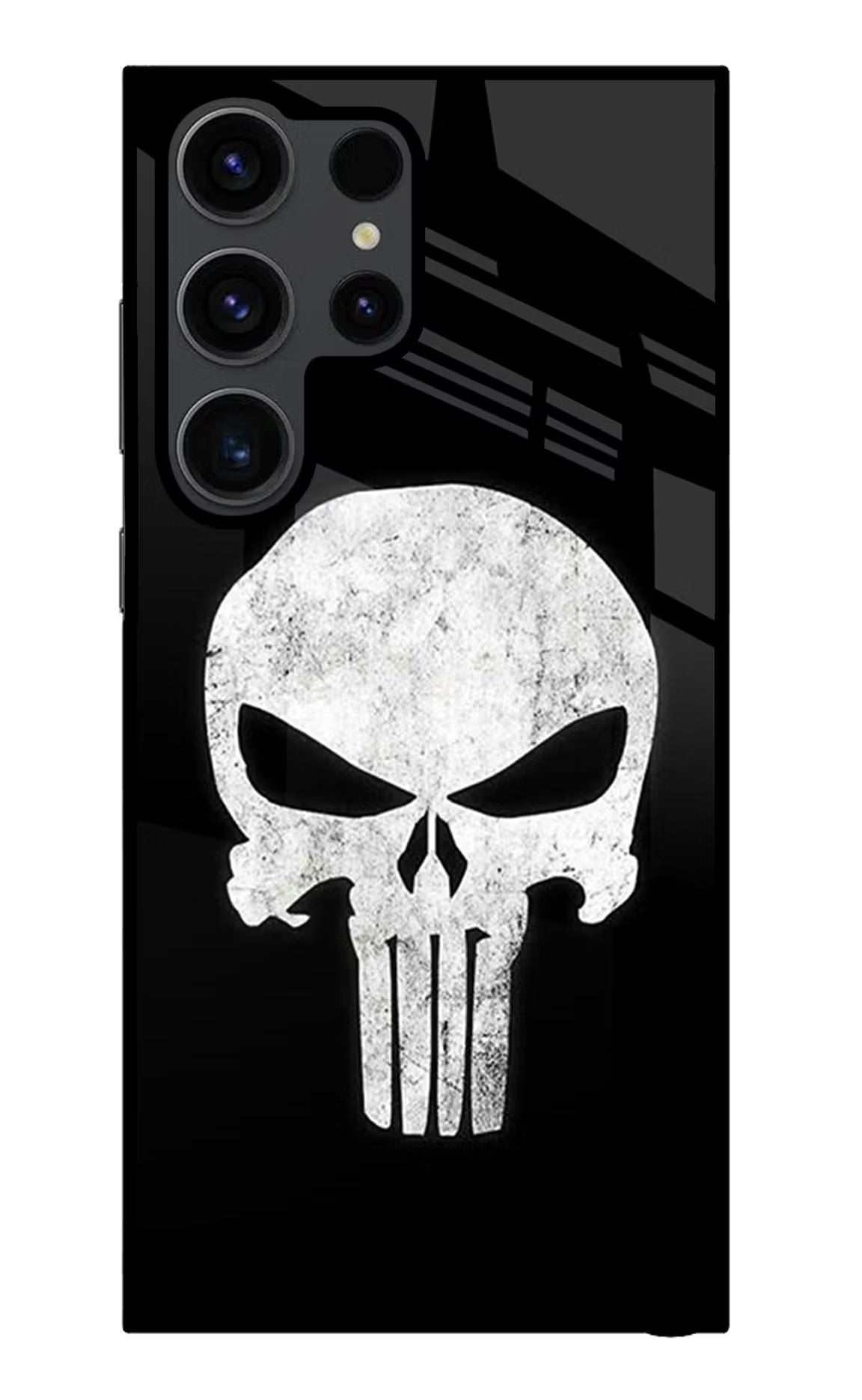 Punisher Skull Samsung S23 Ultra Glass Case Back Cover by Casekaro