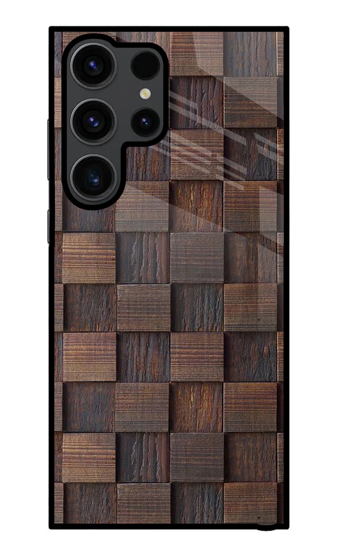 Wooden Cube Design Samsung S23 Ultra Back Cover