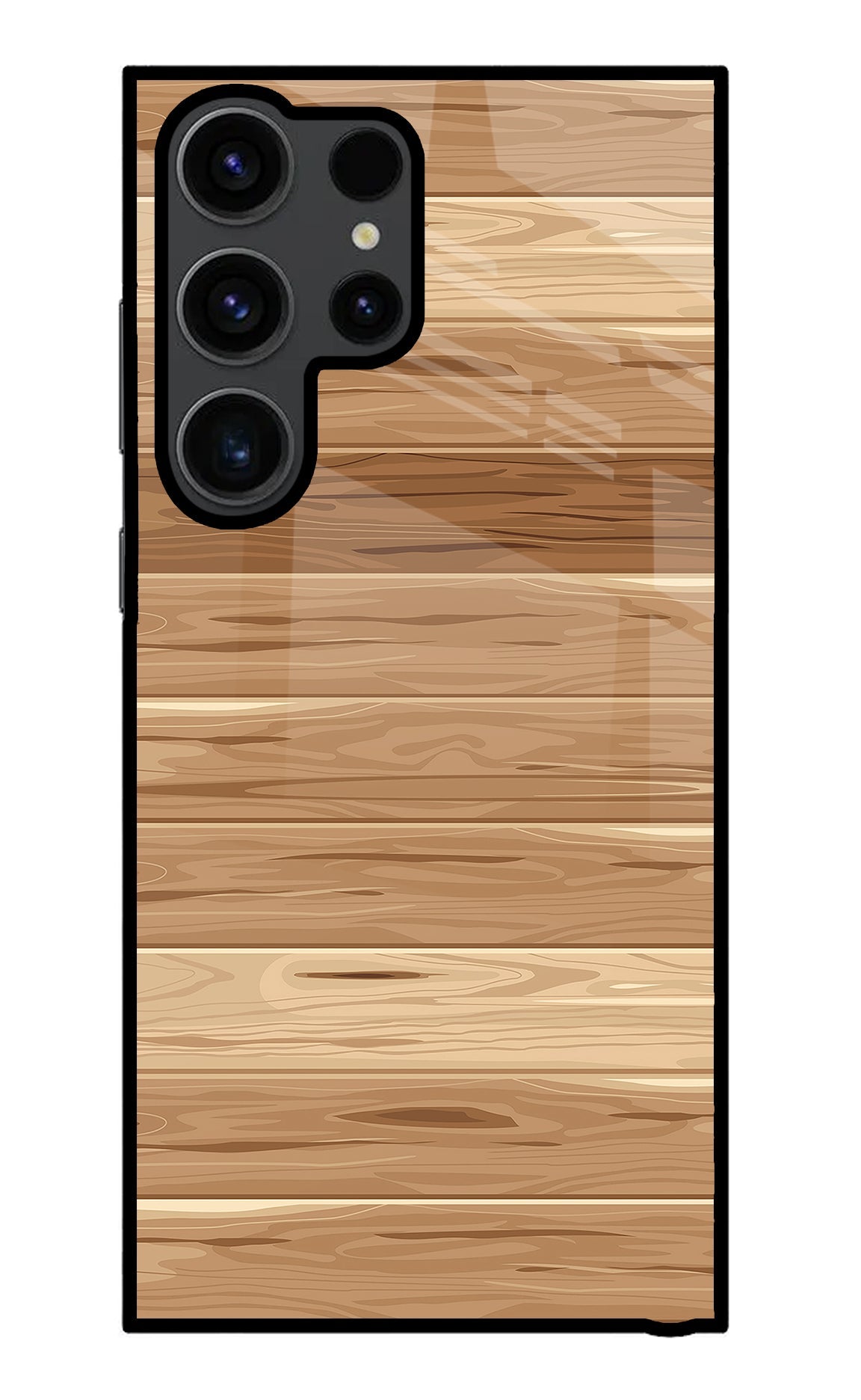 Wooden Vector Samsung S23 Ultra Glass Case
