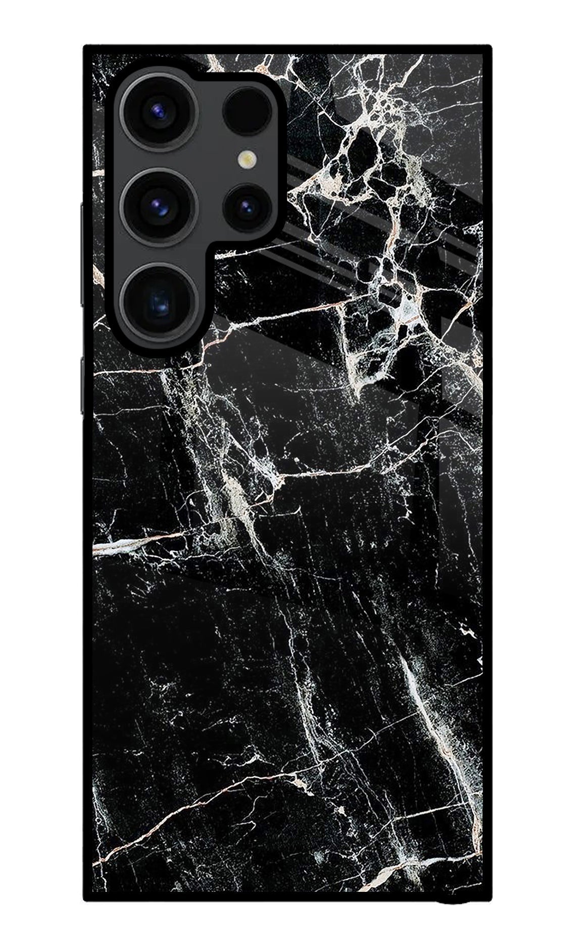 Black Marble Texture Samsung S23 Ultra Back Cover