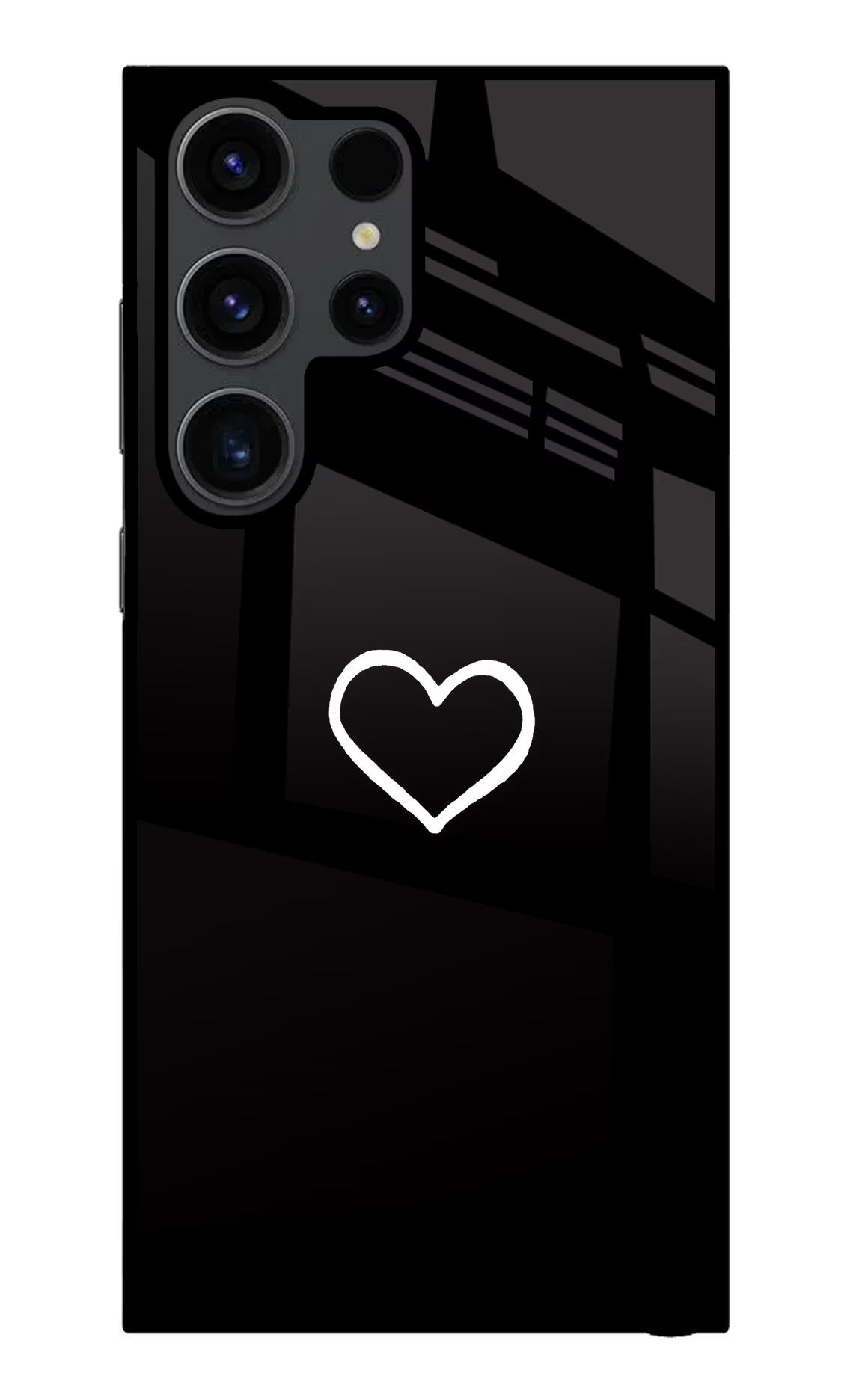 Heart Samsung S23 Ultra Glass Case Back Cover by Casekaro