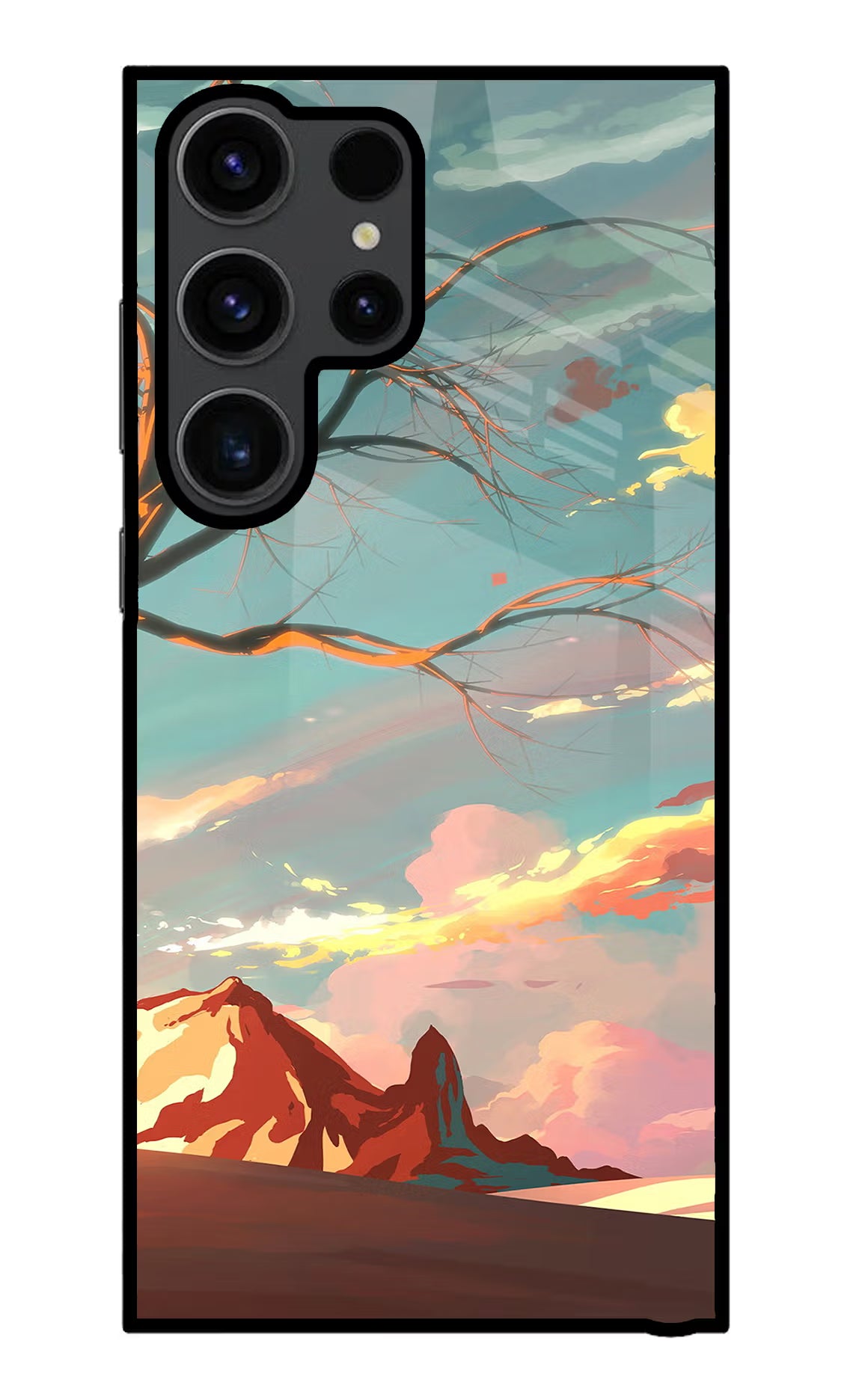 Scenery Samsung S23 Ultra Glass Case Back Cover by Casekaro