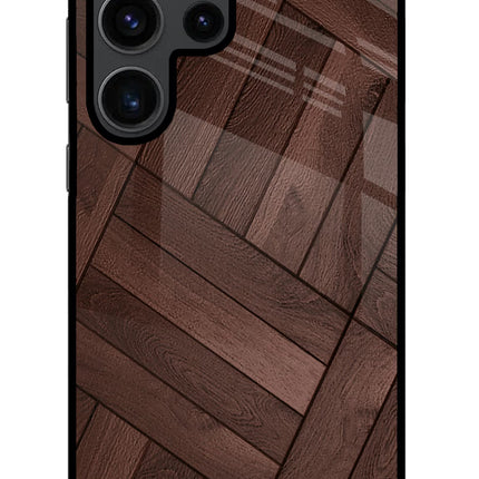 Wooden Texture Design Samsung S23 Ultra Glass Case