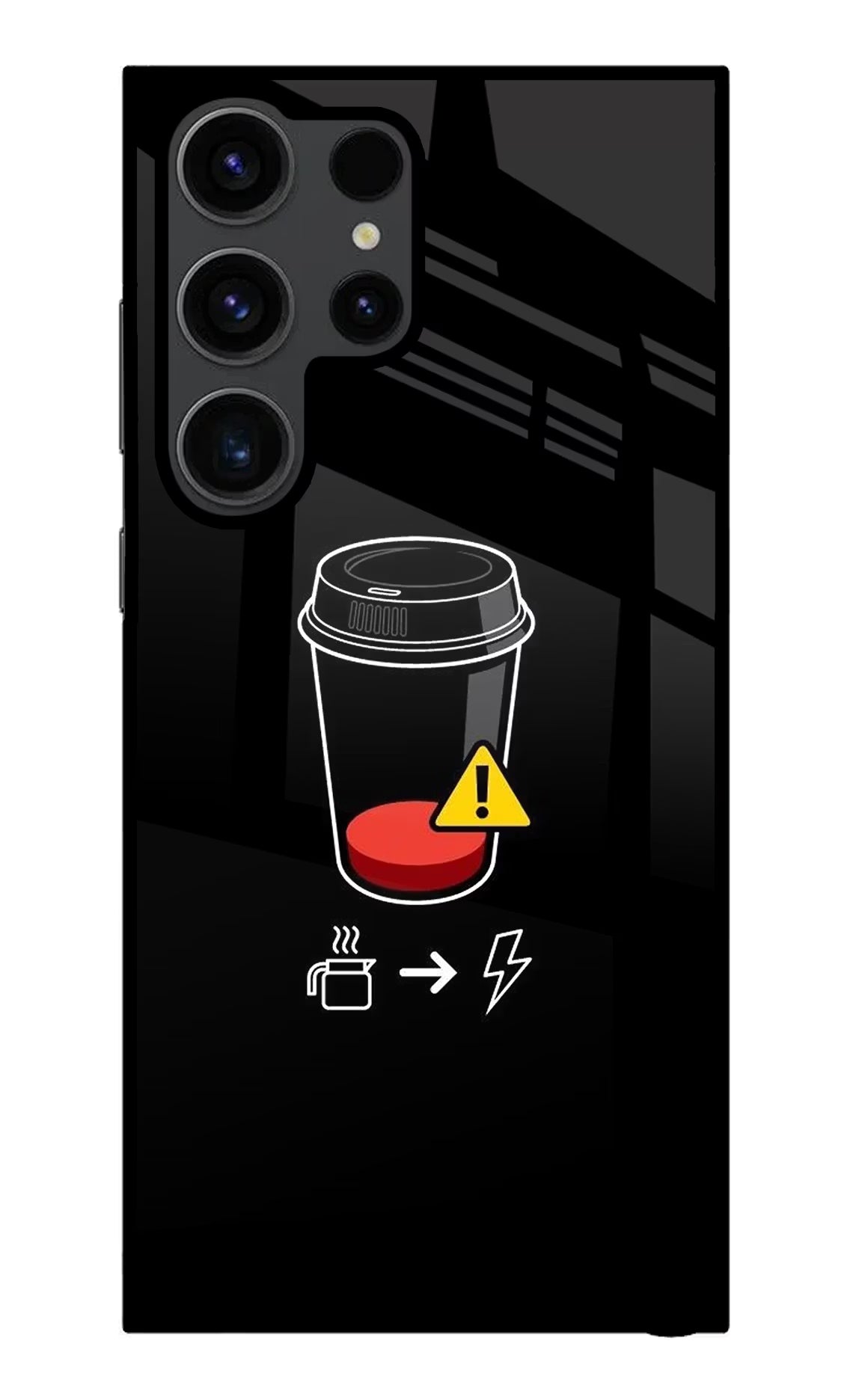 Coffee Samsung S23 Ultra Glass Case Back Cover by Casekaro