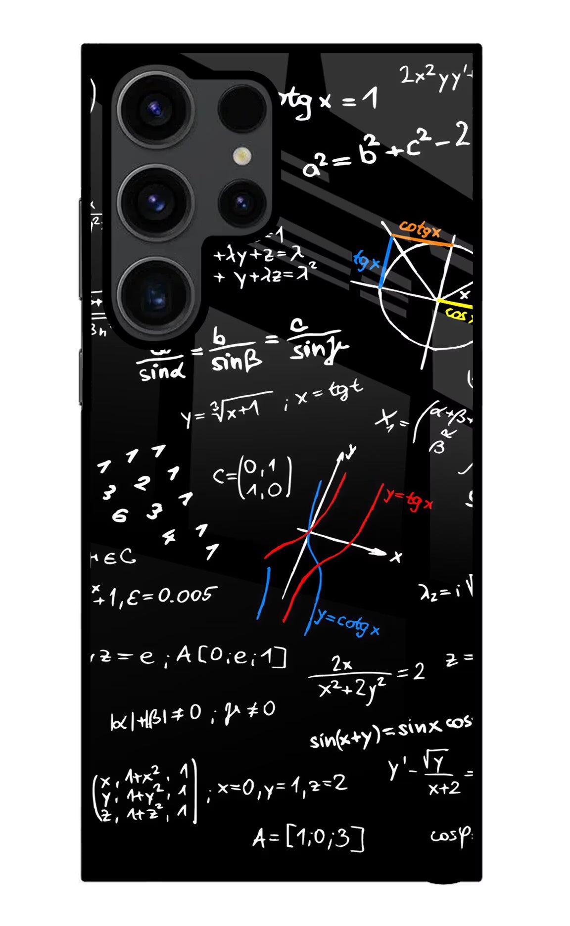 Mathematics Formula Samsung S23 Ultra Glass Case Back Cover by Casekaro