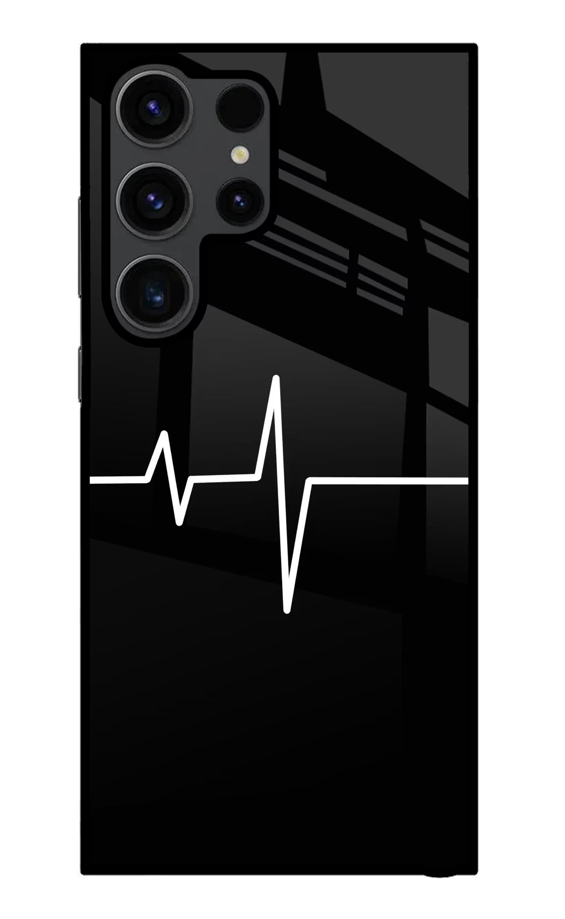 Heart Beats Samsung S23 Ultra Glass Case Back Cover by Casekaro