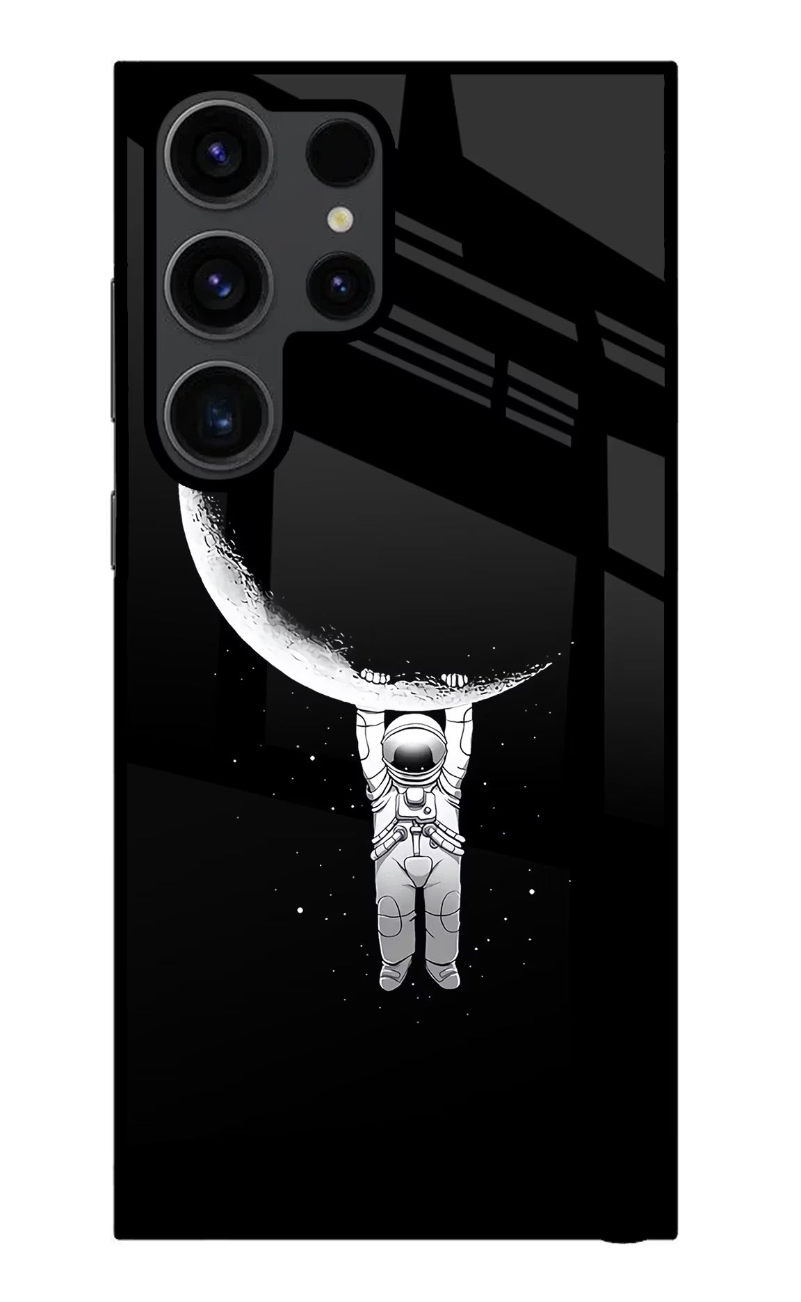 Moon Space Samsung S23 Ultra Glass Case Back Cover by Casekaro