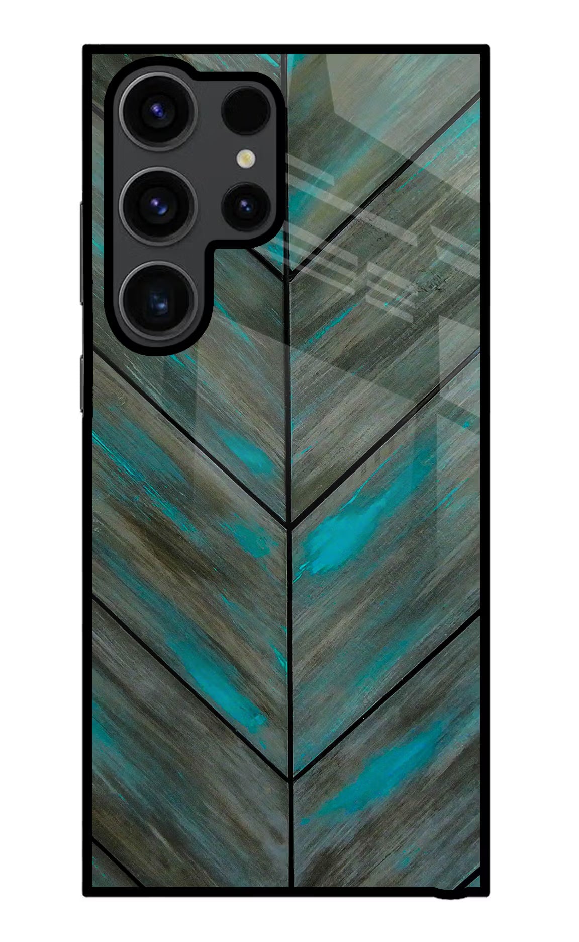 Pattern Samsung S23 Ultra Glass Case Back Cover by Casekaro