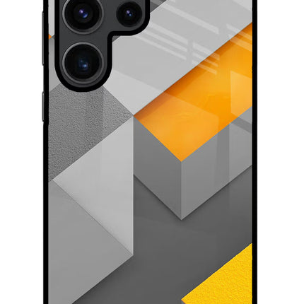 Abstract Samsung S23 Ultra Glass Case Back Cover by Casekaro