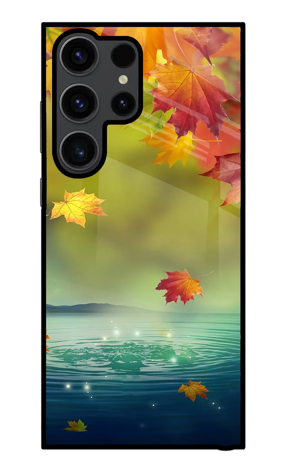 Flowers Samsung S23 Ultra Glass Case Back Cover by Casekaro