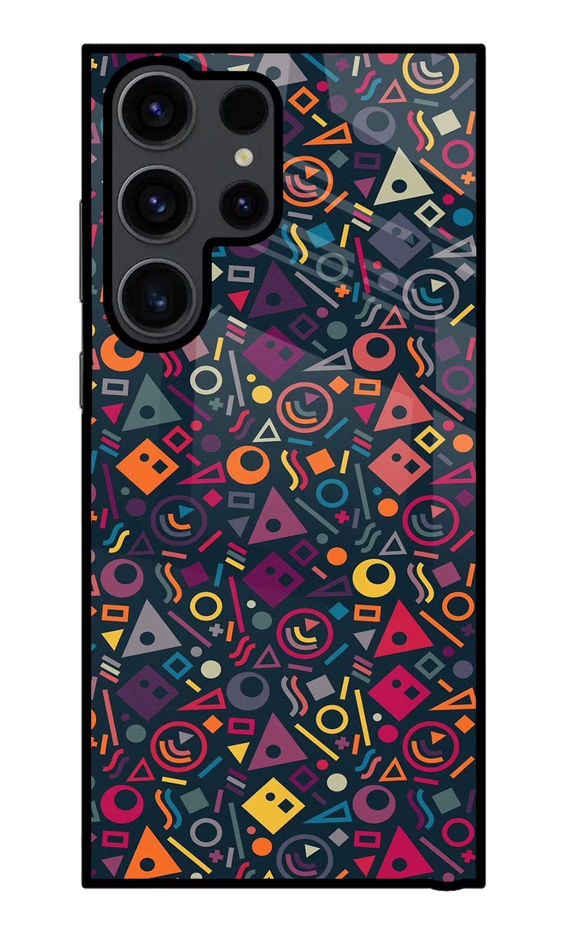 Geometric Abstract Samsung S23 Ultra Glass Case Back Cover by Casekaro