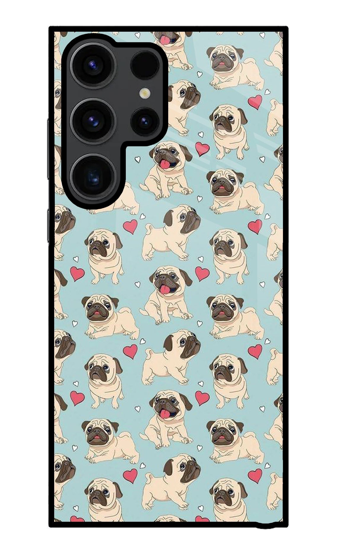 Pug Dog Samsung S23 Ultra Glass Case