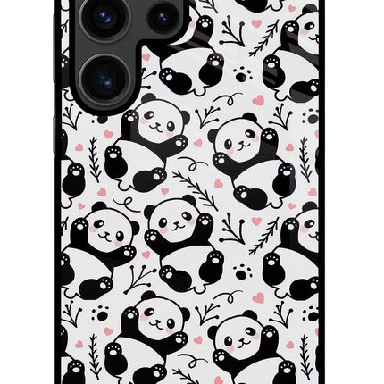 Cute Panda Samsung S23 Ultra Glass Case