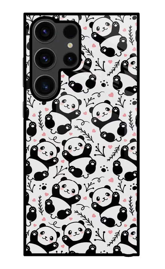 Cute Panda Samsung S23 Ultra Glass Case