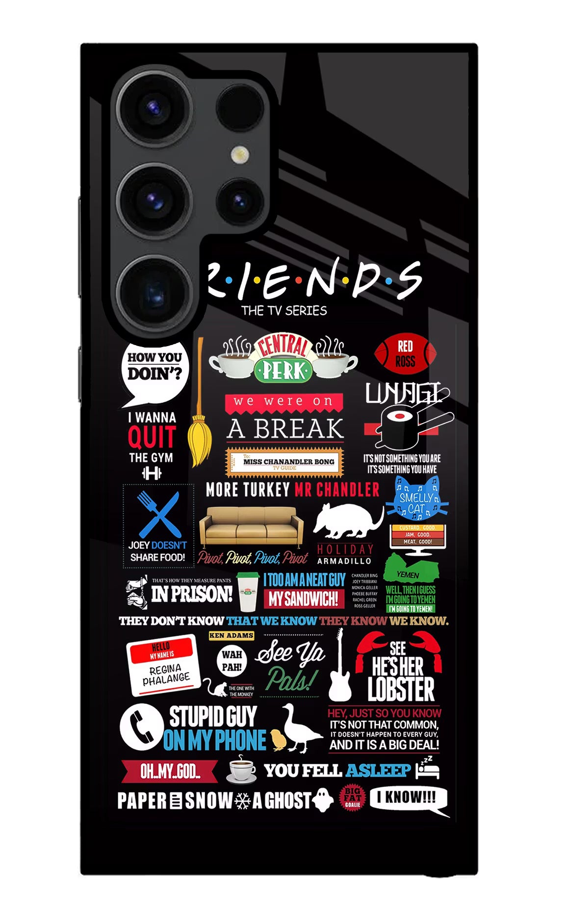FRIENDS Samsung S23 Ultra Glass Case Back Cover by Casekaro