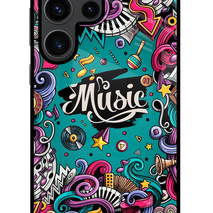 Music Graffiti Samsung S23 Ultra Glass Case