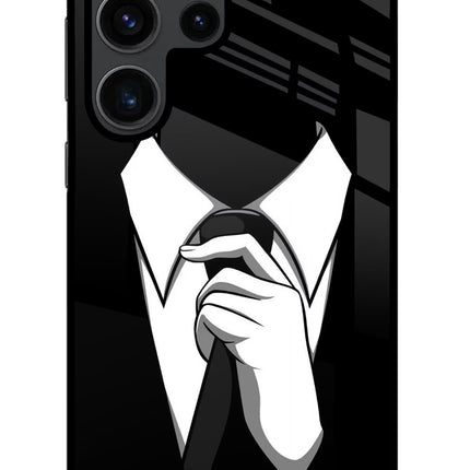 Black Tie Samsung S23 Ultra Glass Case