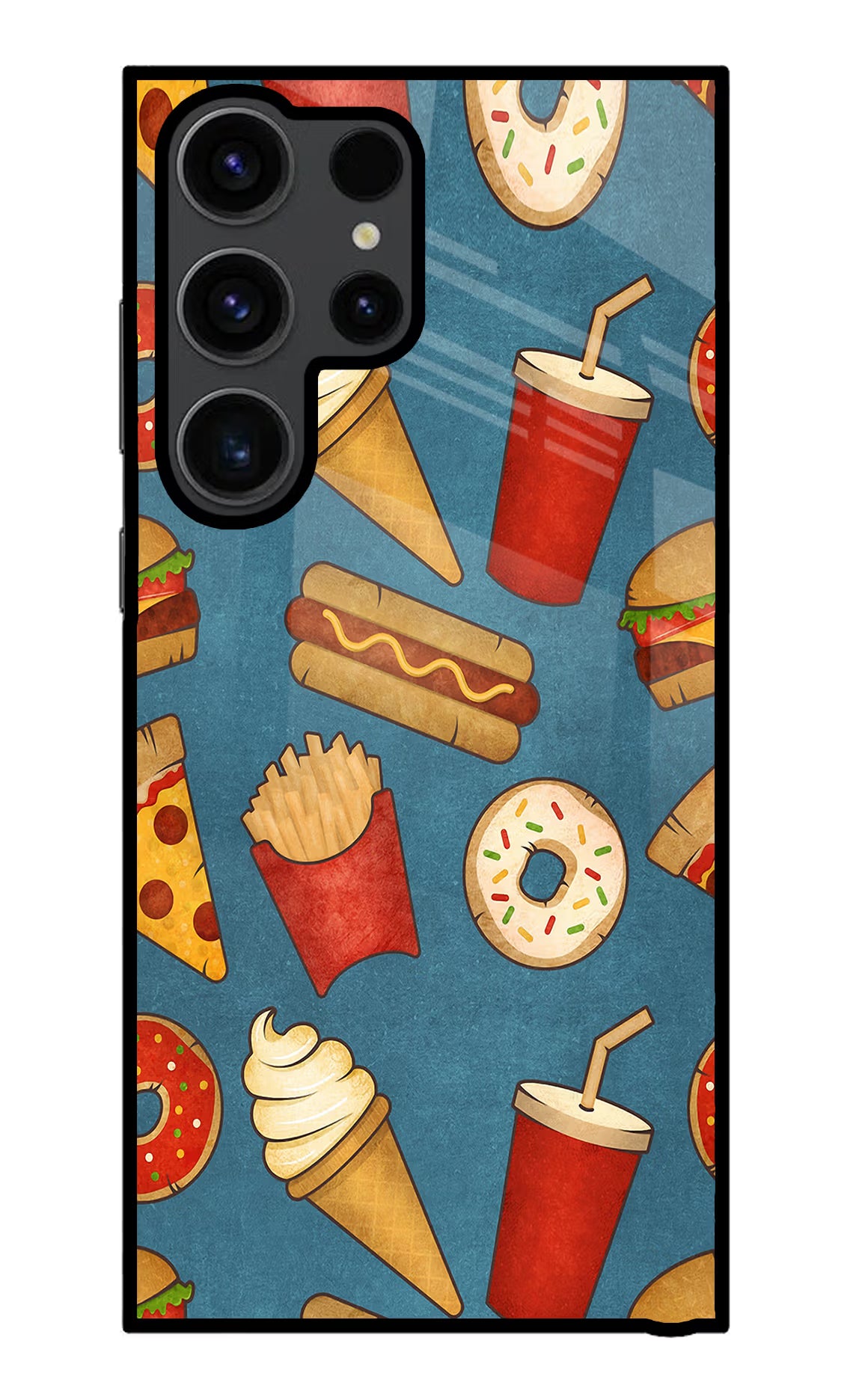 Foodie Samsung S23 Ultra Glass Case Back Cover by Casekaro