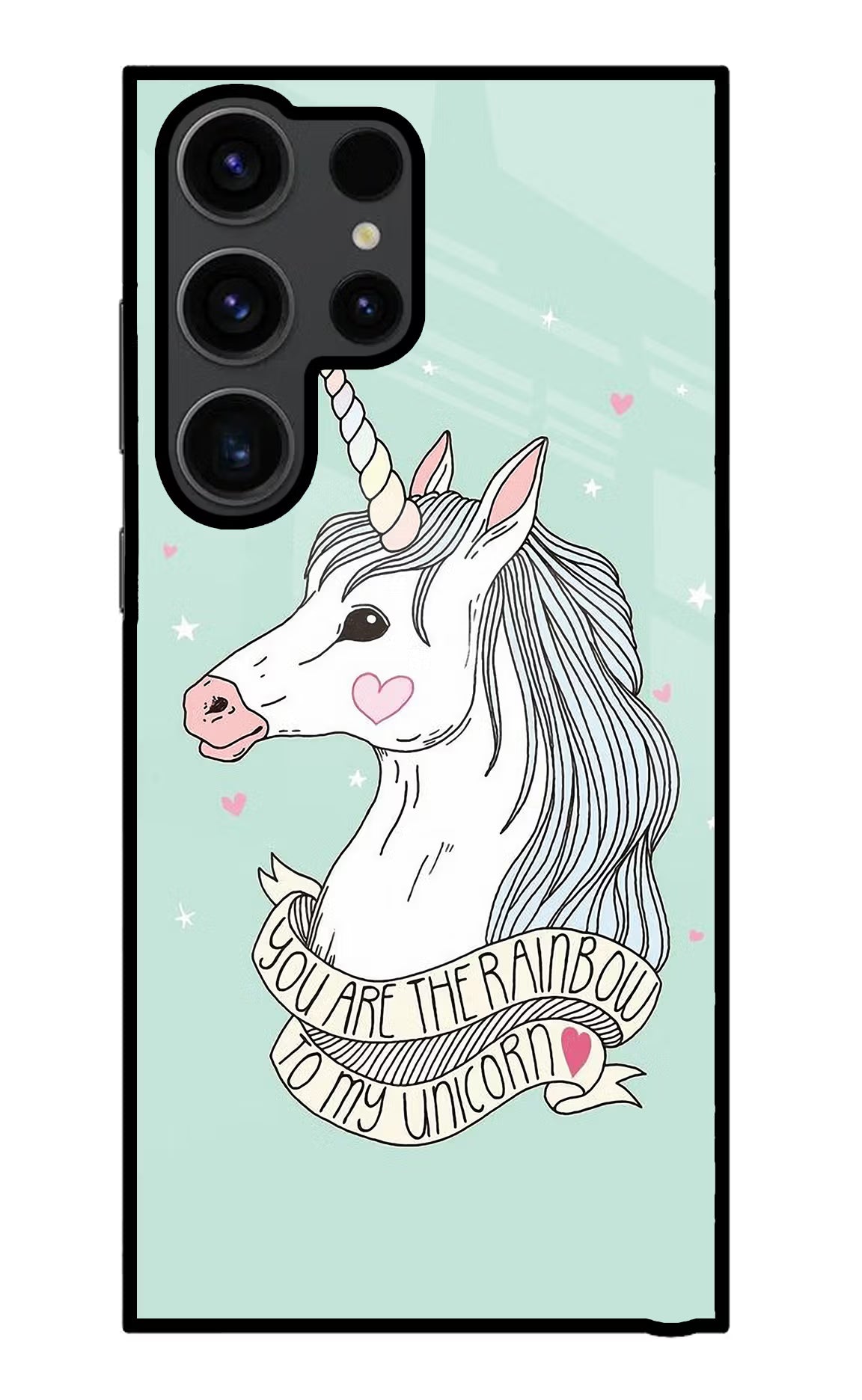 Unicorn Wallpaper Samsung S23 Ultra Glass Case Back Cover by Casekaro