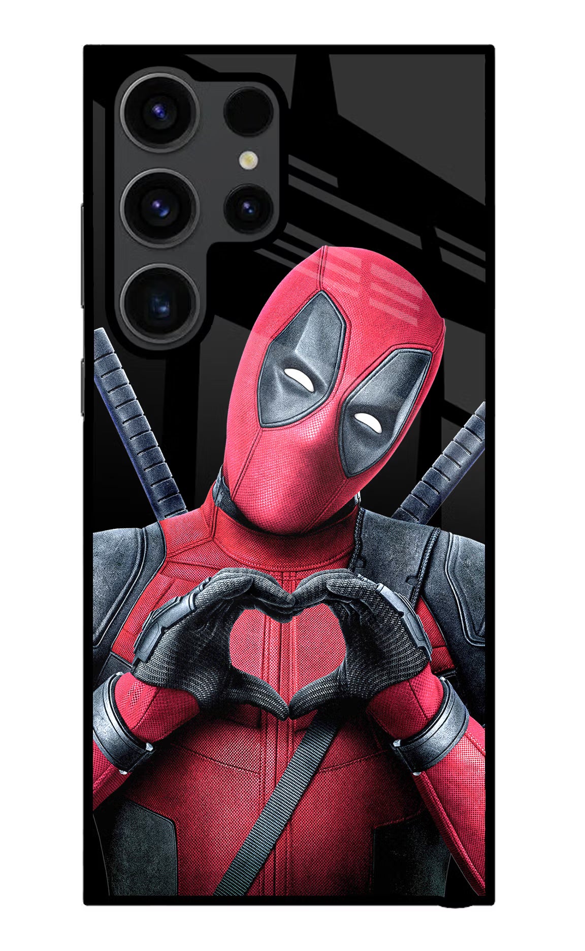 Deadpool Samsung S23 Ultra Glass Case Back Cover by Casekaro