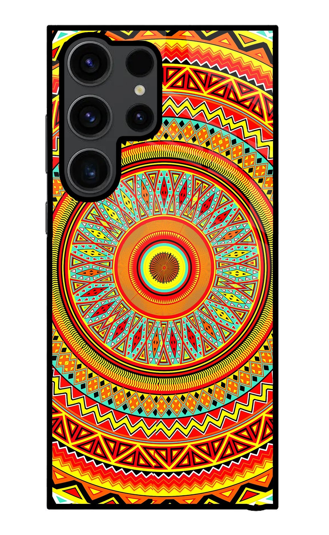 Mandala Pattern Samsung S23 Ultra Glass Case