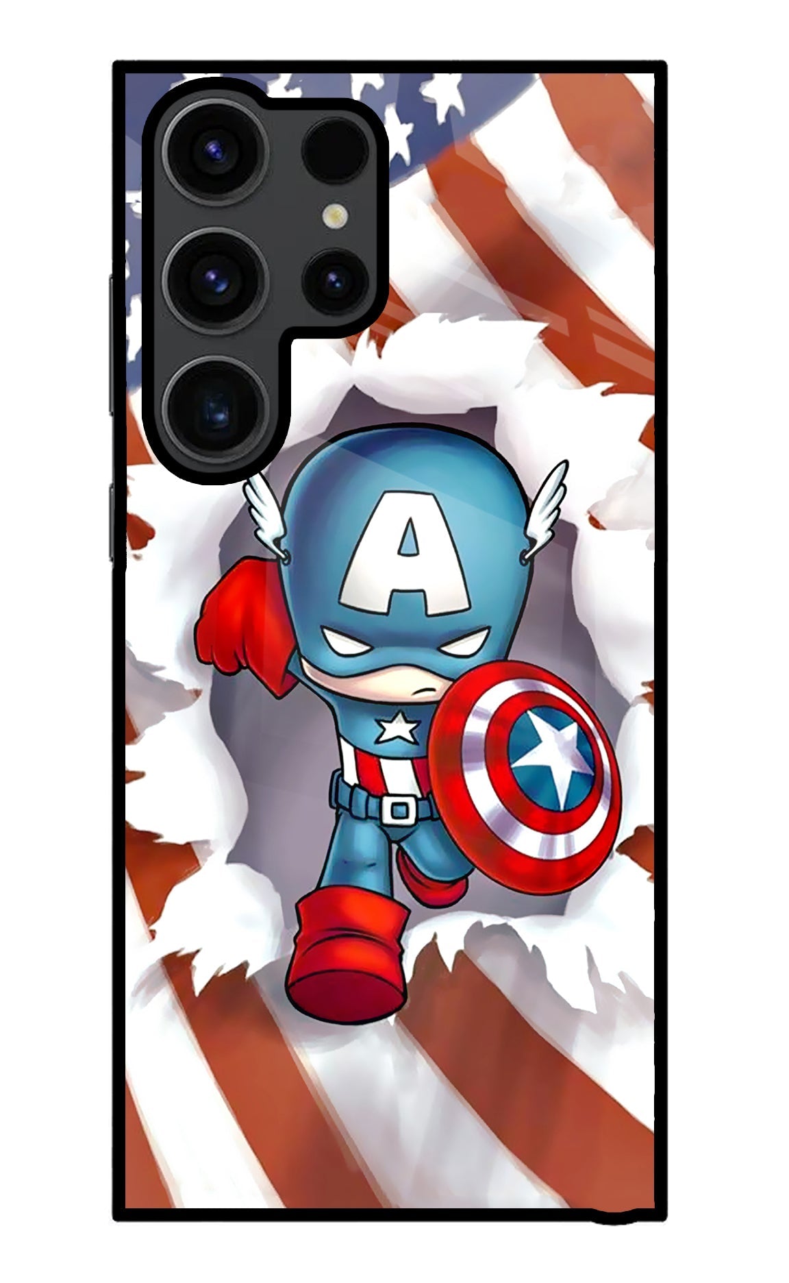 Captain America Samsung S23 Ultra Glass Case