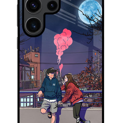 Chilling Couple Samsung S23 Ultra Glass Case