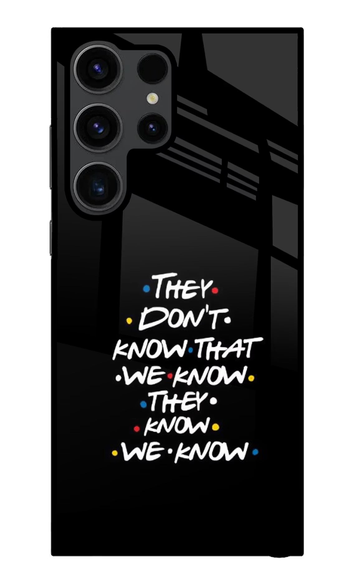FRIENDS Dialogue Samsung S23 Ultra Glass Case Back Cover by Casekaro