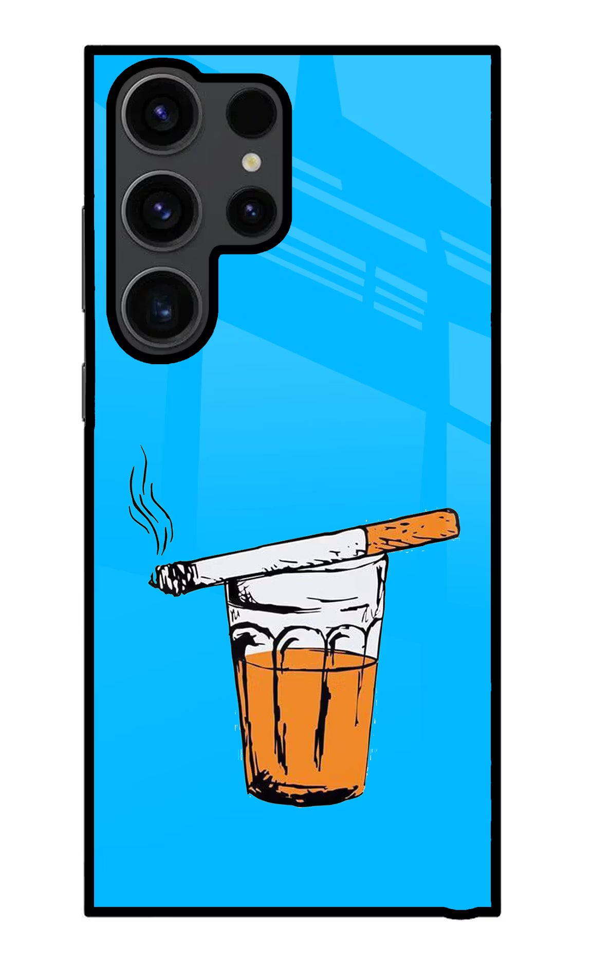 Chai Sutta Samsung S23 Ultra Glass Case Back Cover by Casekaro