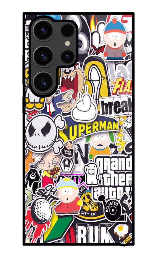 Sticker Bomb Samsung S23 Ultra Glass Case