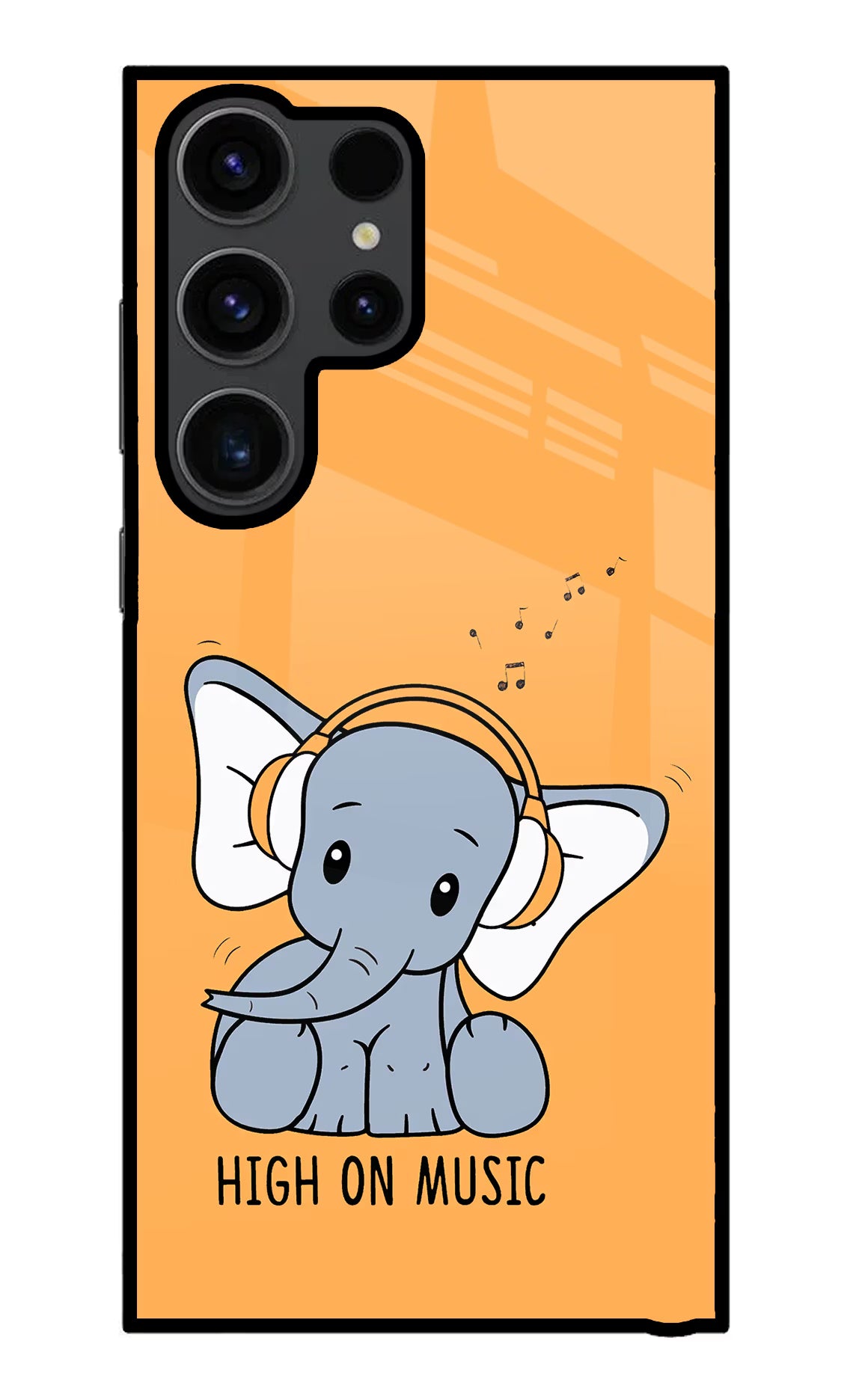 High On Music Samsung S23 Ultra Glass Case Back Cover by Casekaro