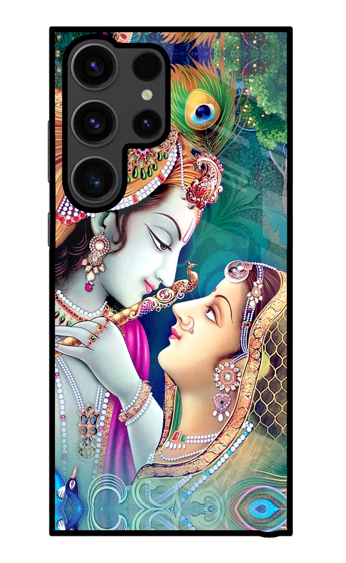 Lord Radha Krishna Samsung S23 Ultra Glass Case Back Cover by Casekaro